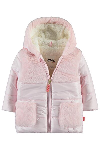 Civil Baby Roba Ve Cepleri Kürklü 6-18 Ay Mont - Pudra 12-18 Ay