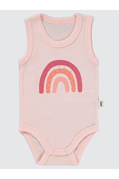 Civil Baby Rainbow Printed 1-36 Months Snap Fastener Badi - Powder 18-24 Months