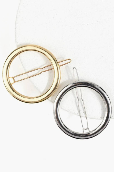 Leo'Stone Овална метална щипка за коса с клипс Pinterest