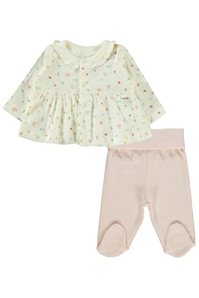 Bebetto Kız Bebek Pijama Takımı 0-3 Ay Gül Kurusu