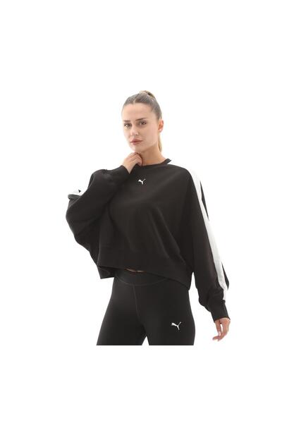 Puma 633439-01 T7 Over-Oversized Crew Kadın Ceket Siyah