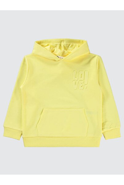 Civil Girls Kanguru Cepli 10-13 Yaş Sweatshirt - Sarı13-14 Yaş