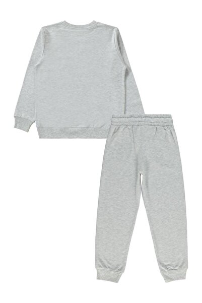 Civil Boys Unisex Basic 6-9 Years Old Tracksuit Set - Gray 7-8 Years Old