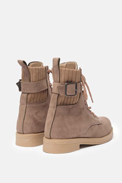 Mio Gusto Lyssa Vizon Renk Bağcıklı Kadın Oxford Bot