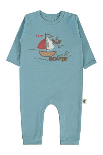 Civil Baby Erkek Bebek 2'li Patiksiz Tulum 3-9 Ay Mavi