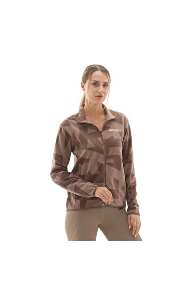adidas JN0997-K W Mt Aop Fz Fl Kadın Ceket Kahve