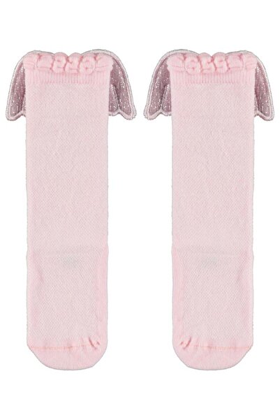 Civil Girls Angel Winged Knee Socks for Girls Aged 3-11 - Pink 5-6 Years Old