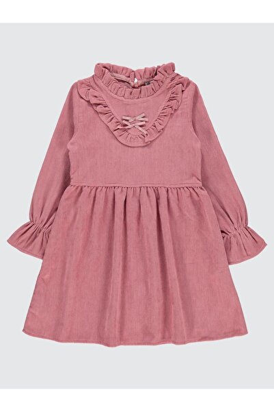 Civil Girls فستان بياقة مكشكشة للأعمار من 6 إلى 9 سنوات - بودرة للأعمار من 9 ...