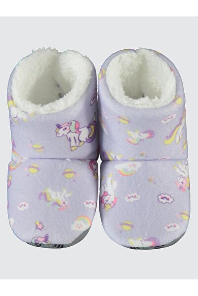 Civil Girls Digital Unicorn Baskılı 18-26 Numara Panduf - Lila 24-36 Ay