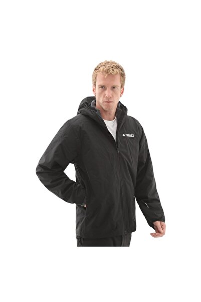 adidas Jm8697-E Mt Ess 3in1 J Men's Raincoat-R &amp; Uuml;Zgarlık Black