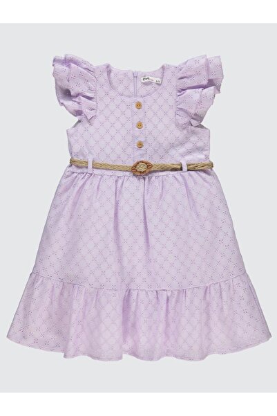 Civil Girls Lace Ruffle Sleeves 6-9 Years Old Dress - Lilac 9-10 Years Old