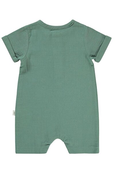 Civil Baby Curly Front Placketed Romper with Snap Fasteners at the Bottom 6-18 Months - Green 18-24 Months