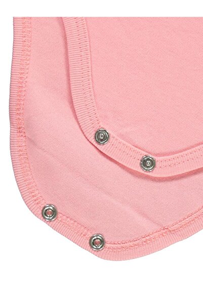 Civil Baby Combed Cotton Rope Strap Lace 3-9 Months Girl Snap Fastener Bodysuit - Pinkstandard