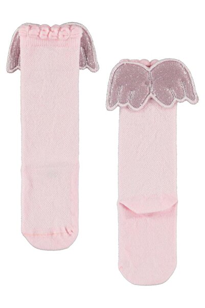 Civil Girls Angel Winged Knee Socks for Girls Aged 3-11 - Pink9-10 Years Old