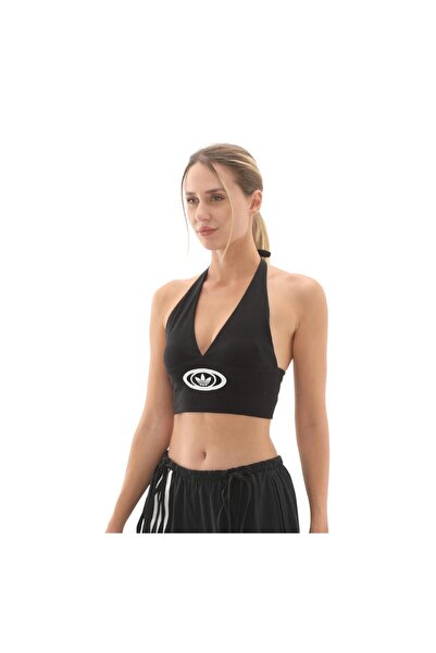 adidas KC8802-K Campus V Top Kadın T-Shirt Siyah