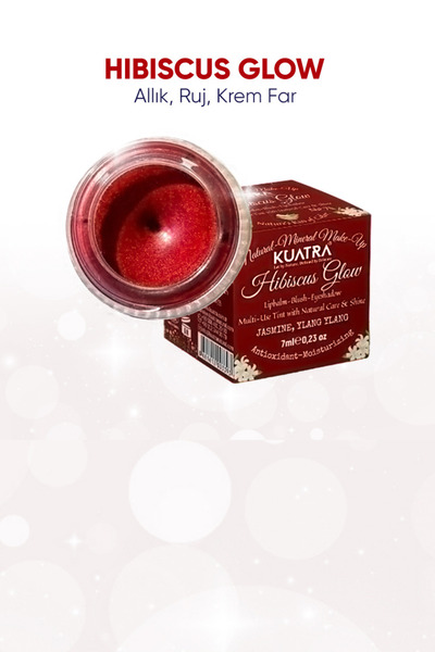KUATRA Hibiscus Glow Besleyici, Nemlendirici Allık Ruj Göz Farı Doğal İçerik