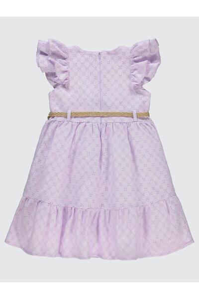 Civil Girls Lace Ruffle Sleeves 6-9 Years Old Dress - Lilac 9-10 Years Old