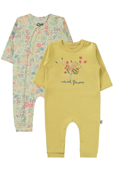 Civil Baby 3-9 Months Baby Girl Mustard Jumpsuit Set of 2