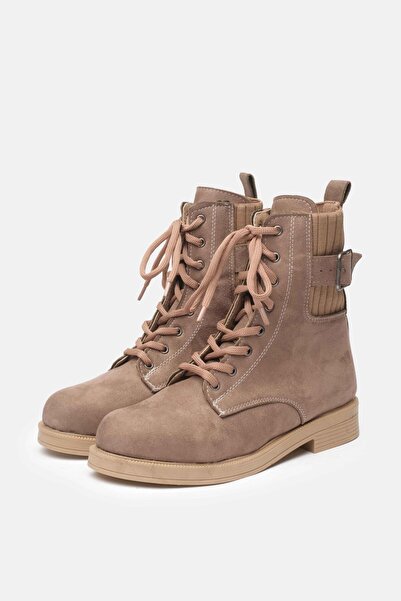 Mio Gusto Lyssa Vizon Renk Bağcıklı Kadın Oxford Bot