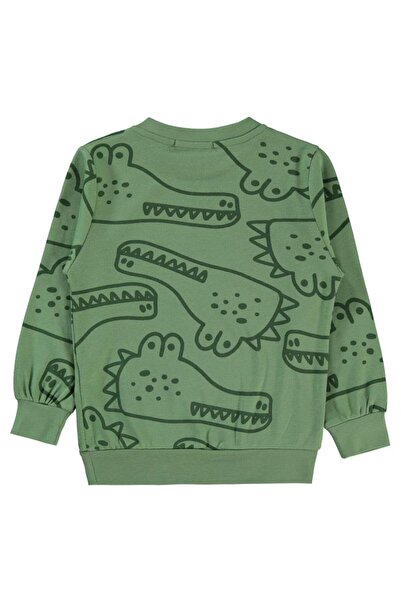Civil Boys Empirme Crocodile Printed 2-5 Years Old Sweatshirt - Khaki 3-4 Years Old