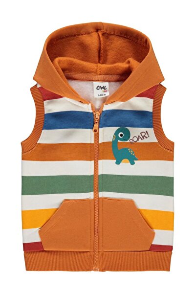 Civil Baby Baby Boy Hooded Vest 6-18 Months Orange