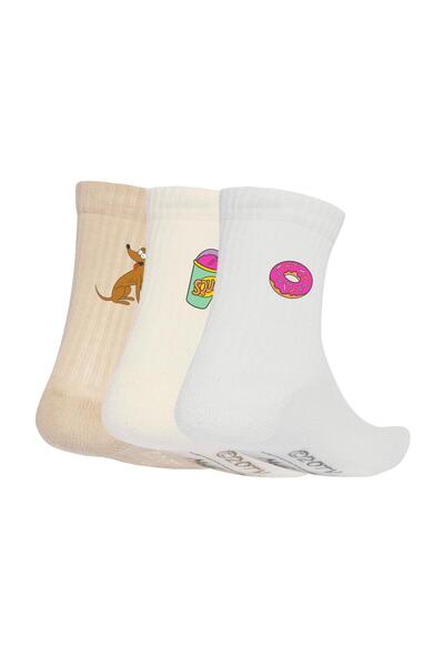 adidas JN2761-U Сімпсони 3Pp Emb &amp;Ccedil;orap Beyaz