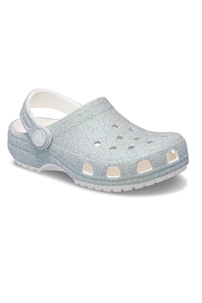 Crocs 210985-100 Classic Iridescent Glitter Cgt &amp;Ccedil;ocuk Terlik Gri