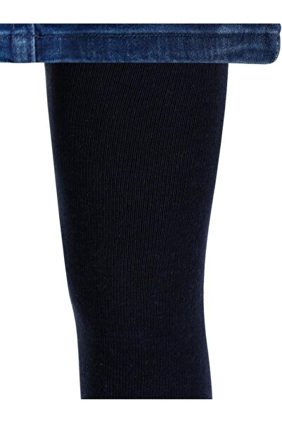 Civil Girls Düz Desenli 3-11 Yaş Çocuk Kız Külotlu Çorap - Lacivert 9-10 Yaş