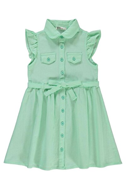 Civil Girls Rochie pentru copii de 6-9 ani - Verde 6-7 ani