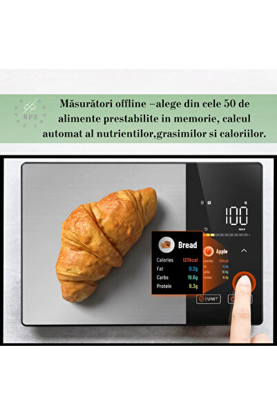 OEM Smart kitchen scale, Bluetooth + app, 5 kg, Apple Health & Fitbit smart app