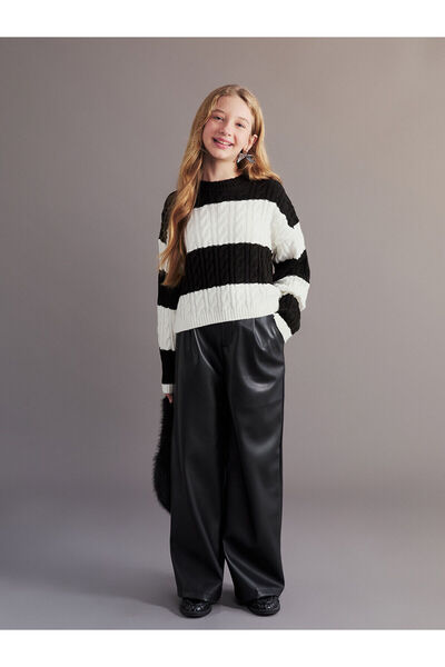 LC Waikiki εφέ δέρματος Παντελόνια για κορίτσια