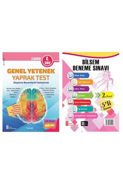 Ata Yayıncılık Ata 2.sınıf Bilsem Sınavlarına Hazırlık Test + 5 Li Deneme Sınavı