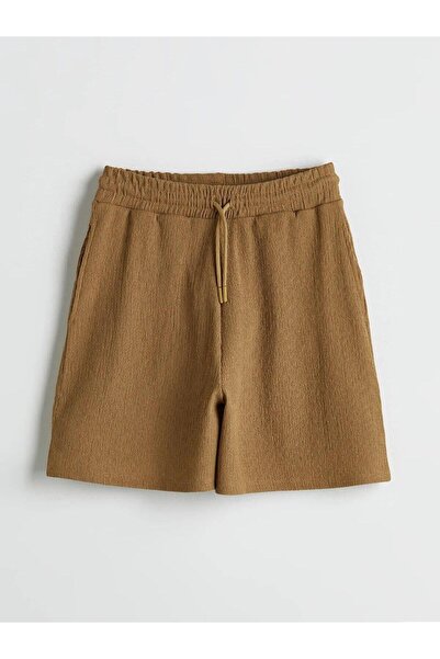 LC Waikiki LCWAIKIKI Classic Beli Lastikli Dokulu Kadın Şort