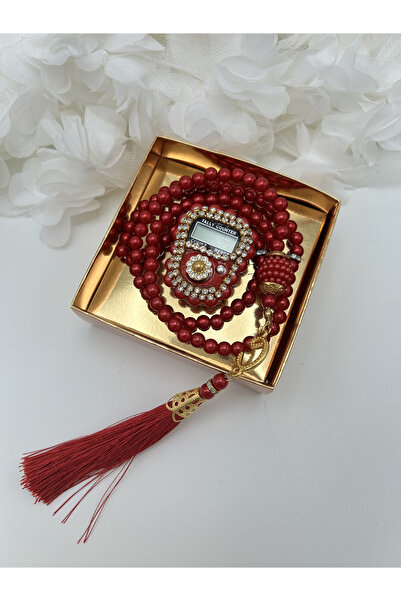 lenagiftworkshop 1 bucată cadou burgundă cutie de zecouă și set de zikrmatik ...