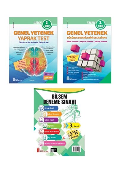 Ata Yayıncılık Ata 3.sınıf Bilsem Sınavlarına Hazırlık Kitabı+5 Li Deneme Sınavı