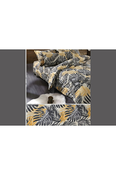 DELOUNA Double bed linen set 100% COTTON RANFORCE, 4 pieces, bed sheet 265 x 240 cm, Tropical
