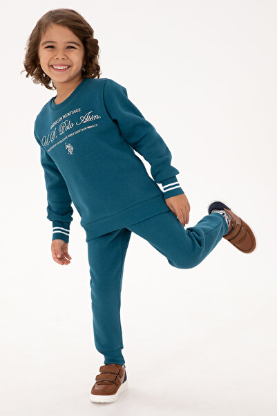 U.S. Polo Assn. Erkek Çocuk Koyu Yeşil Pijama Takımı 50318686-VR101