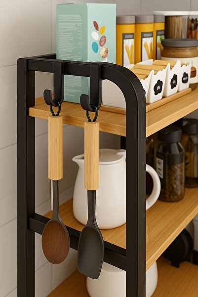 Bambus Home 2 Katlı Duvar Beyaz Ahşap Çok Amaçlı Dekoratif Duvar Rafı Kitaplık