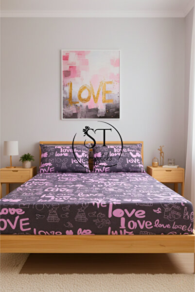 Shopyteks Love Cotton Oversize Fitted Sheet Set – 180X200 cm |   Antibacterial & Comfortable