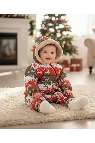 DUBLİNO KİDS Yeni Sevimli GEYİK Figürlü Fermuarlı Kapüşonlu Welsoft Kozmonot ...