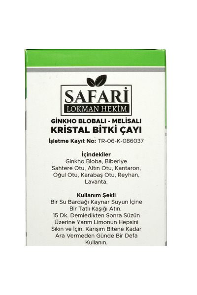Safari Aktar Ginkgo Bilobalı Kristal Çay
