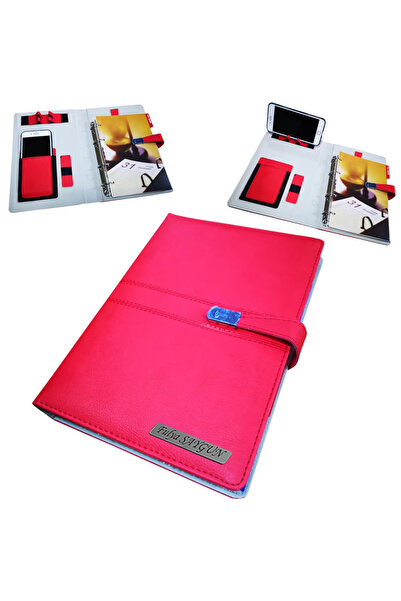 promosyon denizi İsme Özel Mıknatıs Kilitli Kırmızı Organizer Ajanda 2025 Tarihli Günlük Ajanda - Kalem Hediyeli