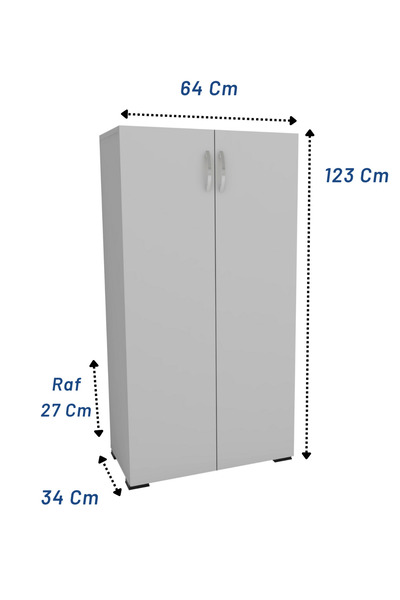 IRMAK DÜNYASI 2 Kapılı Çok Amaçlı Dolap Ayakkabılık Dolabı Dolap 2 Kapaklı 4 Gözlü Ayakkabılık