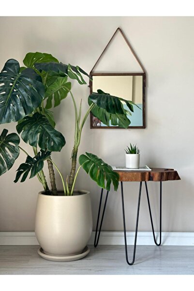 odka 40litre Armut Saksı Tabaklı Yükseklik:40cm Çap:32cm Taş Renk