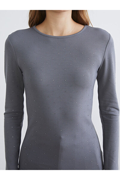 LC Waikiki Vizyon New Season Crew Neck Stone Women's T-Shirt