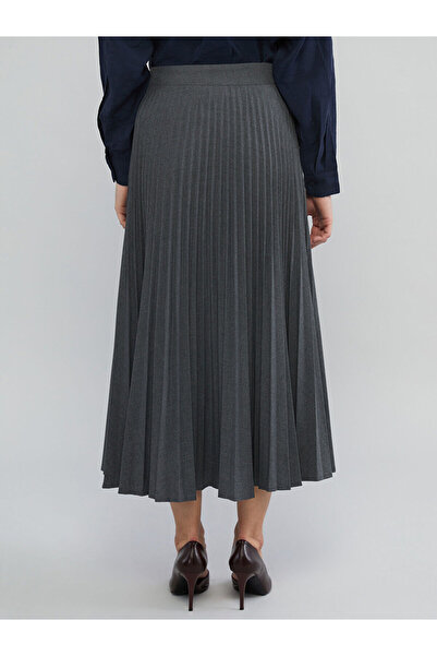 LC Waikiki Cey New Season Pleated Skirt with Zipper at the Waist