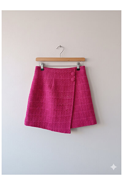 Genel Markalar Fuşya renk tüvit şort etek