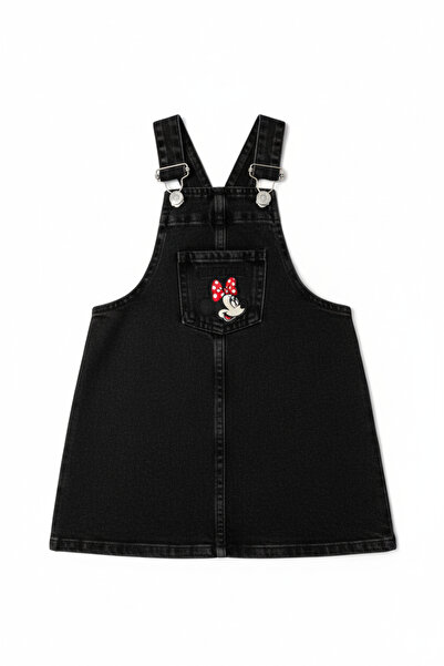 SONGÜLBERİK Girl's Black Salopette Dress