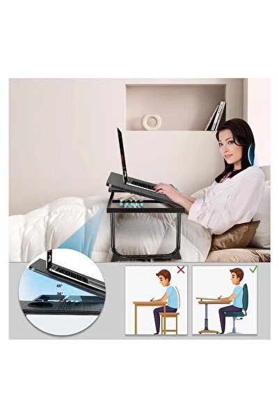 huitich Adjustable Wood Laptop Desk Study and Reading Companion