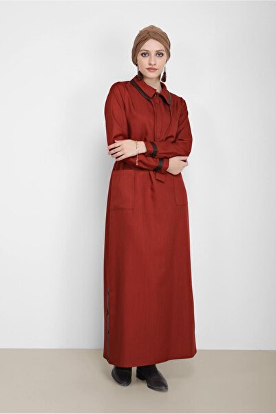 Alvina فستان جلدي بحزام مفصل 42222